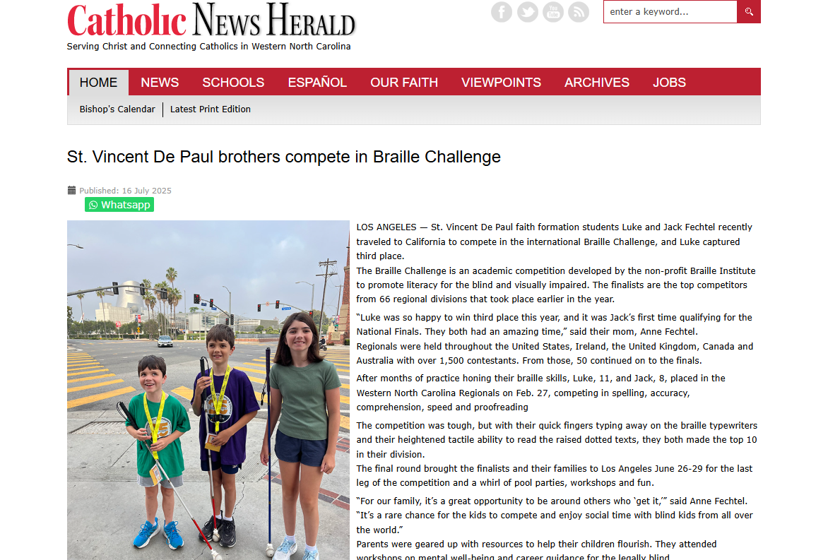 Screenshot of the article