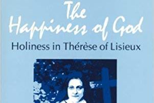 Cover of the book in blue with white lettering and a picture of St. Therese of Lisieux