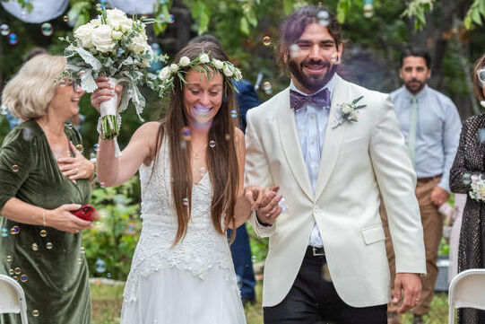 Kelly Anne and Anthony pictured after their wedding