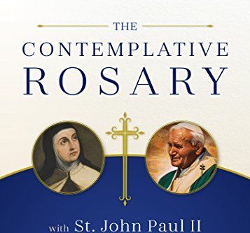 Cover of the book with pictures of Teresa of Avila and Pope John Paul II and a gold cross